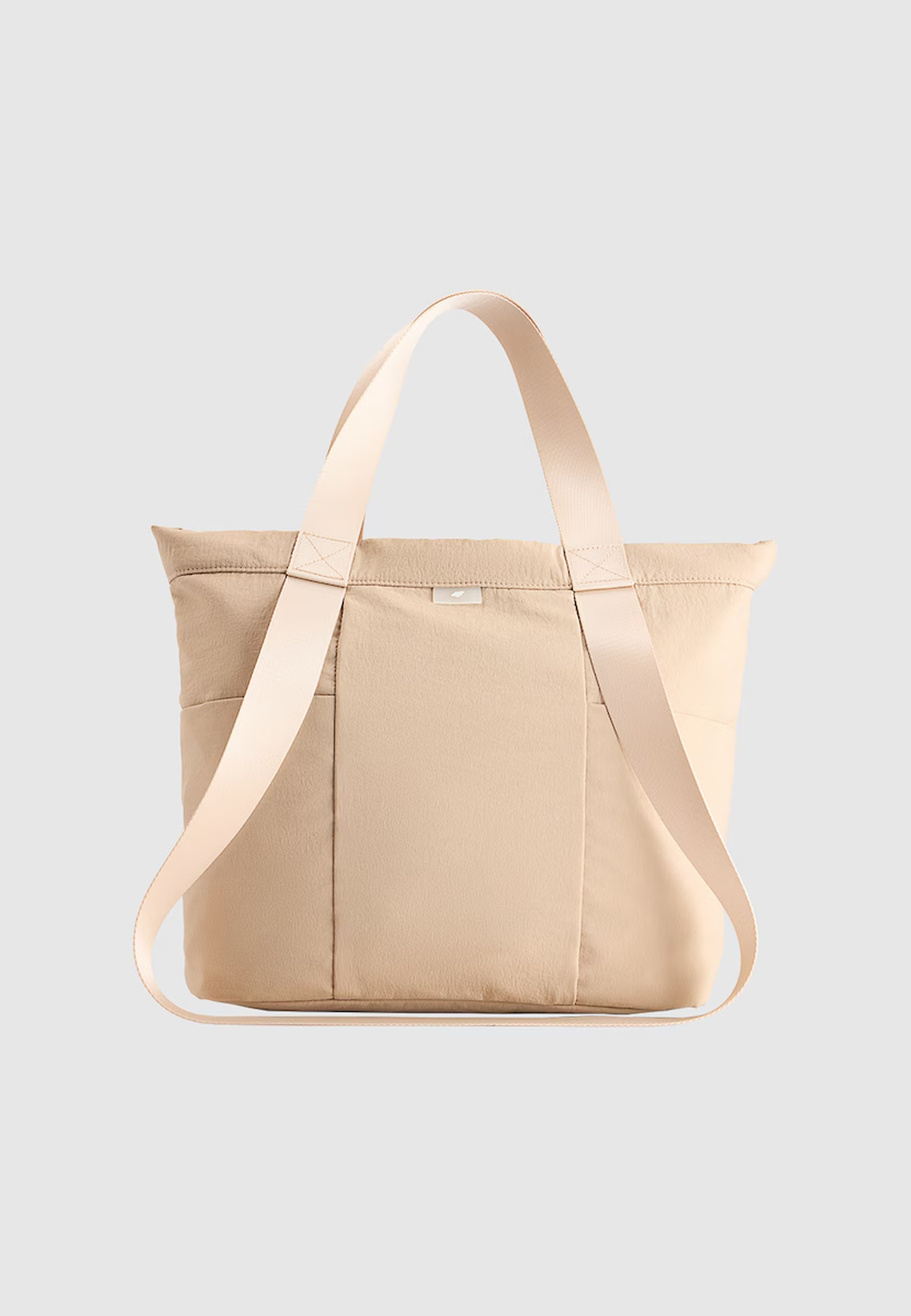 Torba Na Ramię 4F Shopper Torebka Pojemna 14L Funkcjonalna Beżowa 4FWSS26ASBGF109