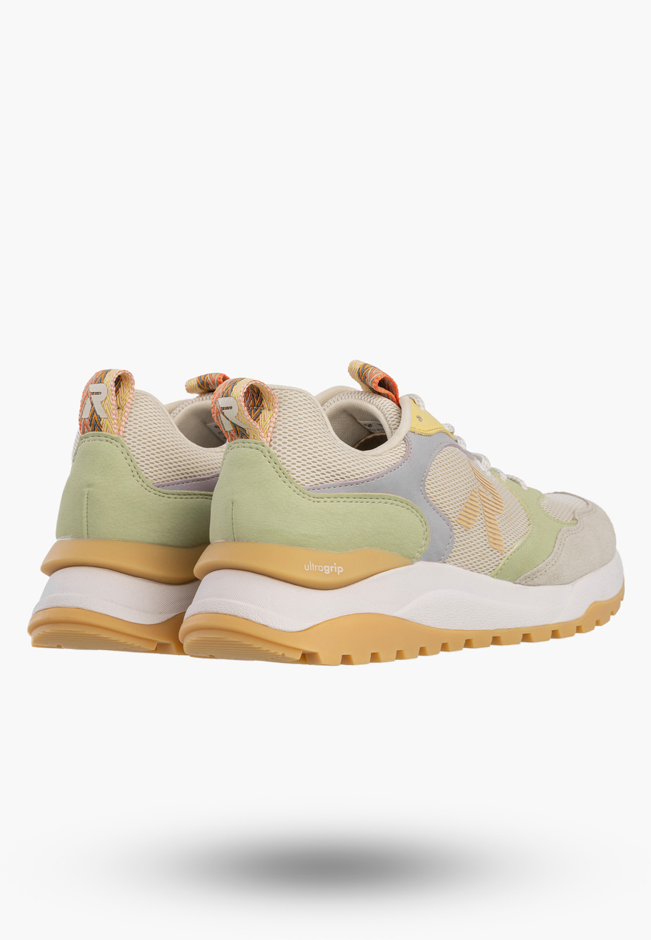 Buty Damskie RIEKER Półbuty Skórzane Sportowe Sneakersy Beżowe W2506-60