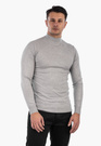 Półgolf Męski Elegancki Sweter Klasyczny Szary PG-S-1-2024