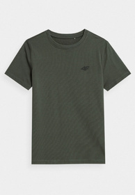 Koszulka 4F chłopięca zielona basic T-shirt 4FJRMM00TTSHM1599