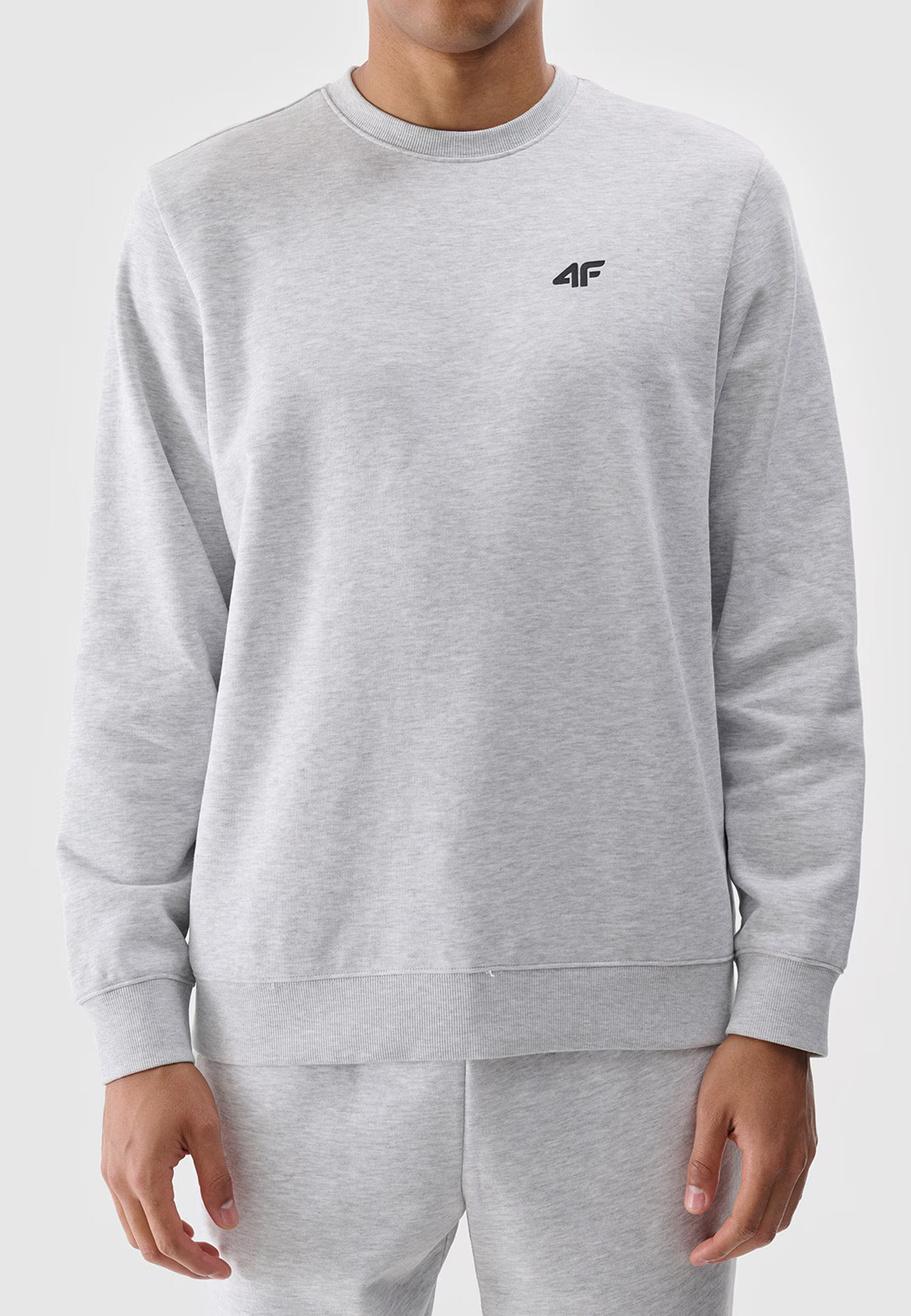 Bluza Dresowa Męska 4F Bez Kaptura Basic Szara 4FWMM00TSWSM1767