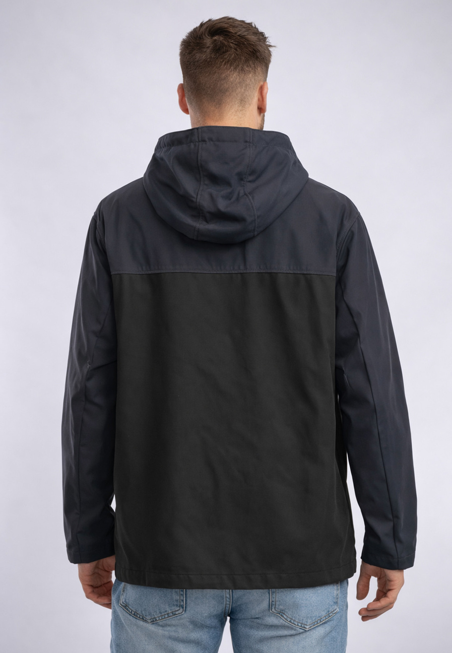 Kurtka Męska ZARA Softshell Przejściowa Z Kapturem Granatowa ZARA
