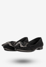 Baleriny Damskie Buty Z Kokardą Eleganckie Czarne News 22BL02-4820