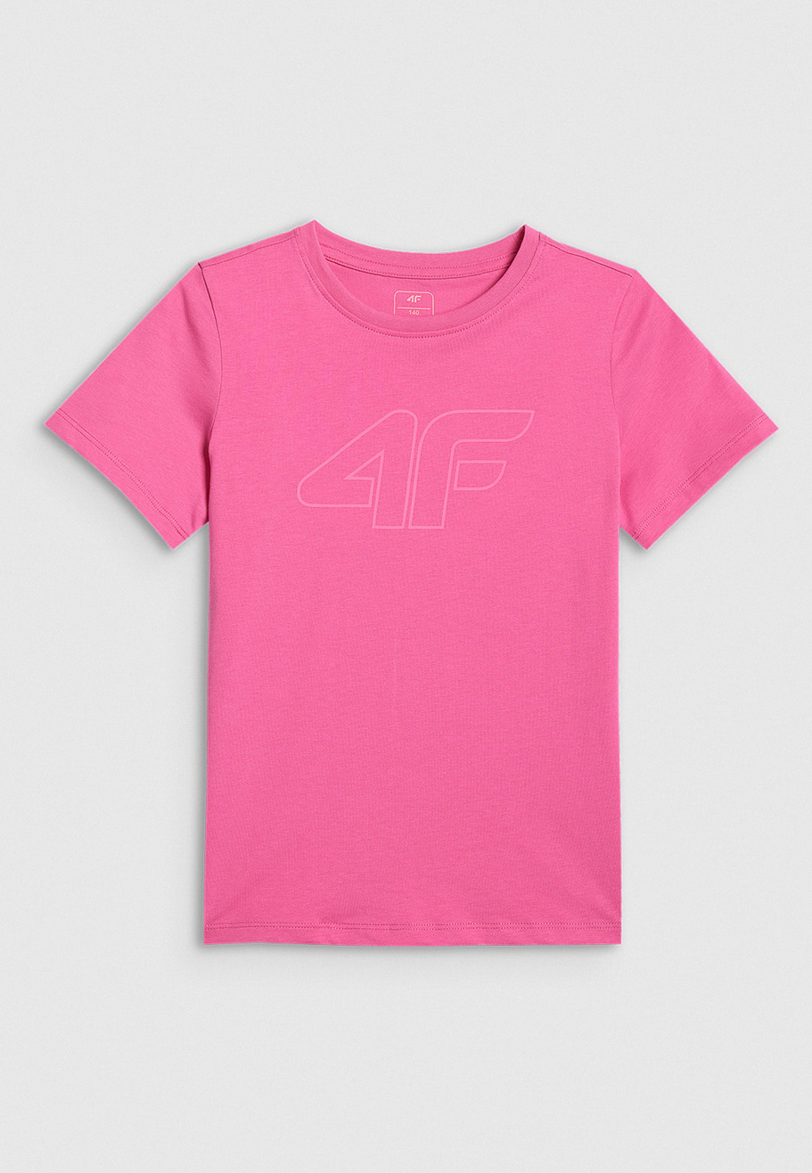 Koszulka Dziewczęca 4F T-shirt Sportowy Regular Różowy 4FJWSS26TTSHF3004