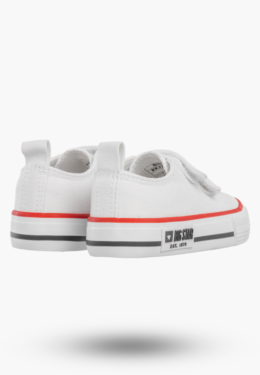 Trampki Dziecięce Buty Na Rzepy BIG STAR Białe KK374085