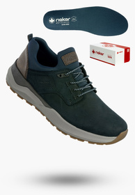Buty Męskie RIEKER Półbuty Skórzane Sportowe Czarne 06050-14