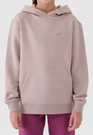 Bluza Dziewczęca 4F Basic z Kapturem Regular Beżowa 4FJWSS25TSWSF1953