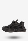 Sneakersy Dziecięce Ekoskóra Buty Sportowe Na Rzepy Półbuty Czarne Apawwa G1815P