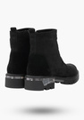 Buty Damskie Botki Trzewiki Czarne Ze Skóry Naturalnej Na Zimę 4044-001-01-5