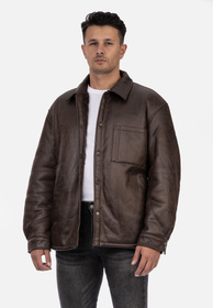 Kurtka Męska Overshirt Ocieplana Przejściowa Brązowa ZARA 0993/407/700