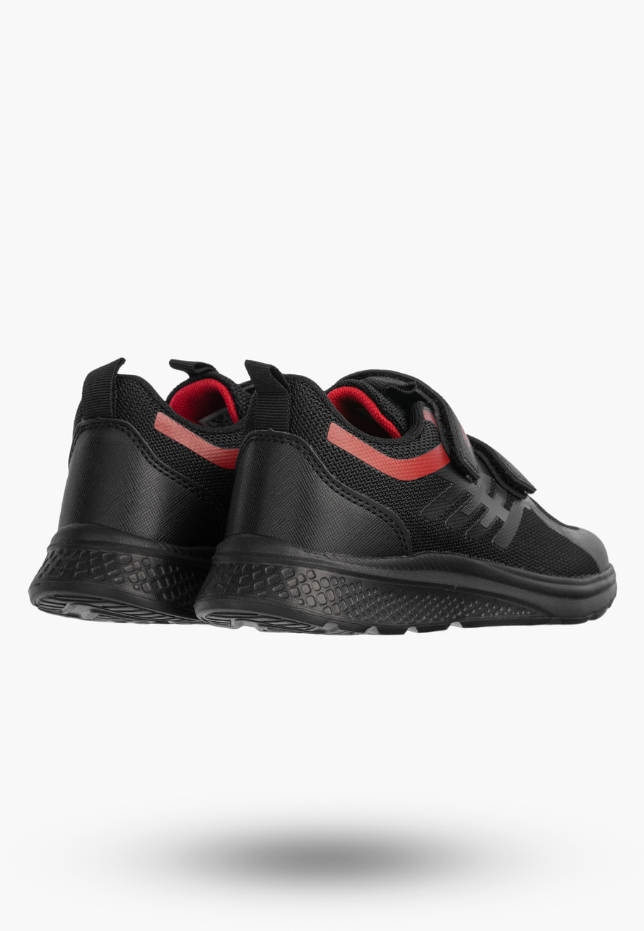 Buty Chłopięce Sneakersy Na Rzepy Sportowe Materiałowe Czarne A-521