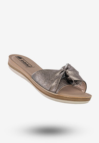 Klapki Casual Damskie Ekoskóra Buty Eleganckie Inblu Szare BA000012