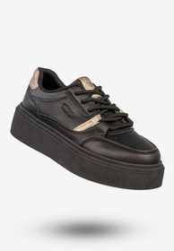 Sneakersy Damskie BIG STAR Buty Sportowe Półbuty Na Platformie Czarne SS274360