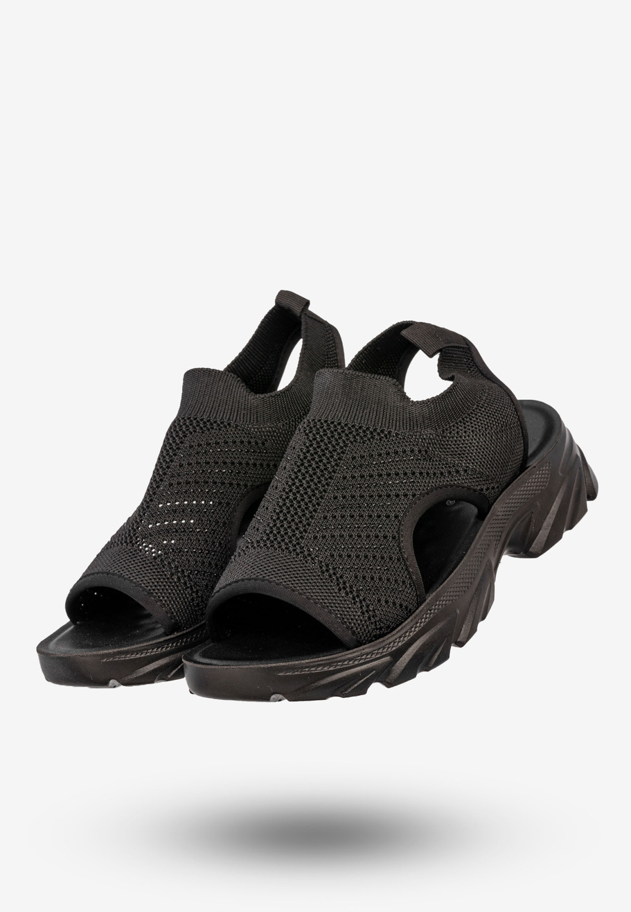 Sandały Damskie Buty Letnie Lekkie Wsuwane Czarne Potocki