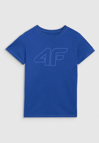 Koszulka Chłopięca 4F T-shirt Z Logo Niebieski 4FJWAW25TTSHM2400