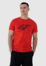 Koszulka Męska 4F T-shirt Z Nadrukiem Regular Czerwony 4FWMM00TTSHM2257