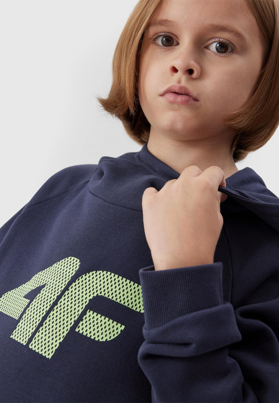 Bluza Chłopięca 4F z kapturem granatowa