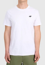 Koszulka Męska 4F T-shirt Z Logo Regular Biały 4FWMM00TTSHM3341