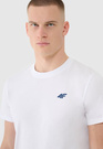 Koszulka Męska 4F Sportowy T-shirt Regular Biały 4FWSS24TTSHM1887