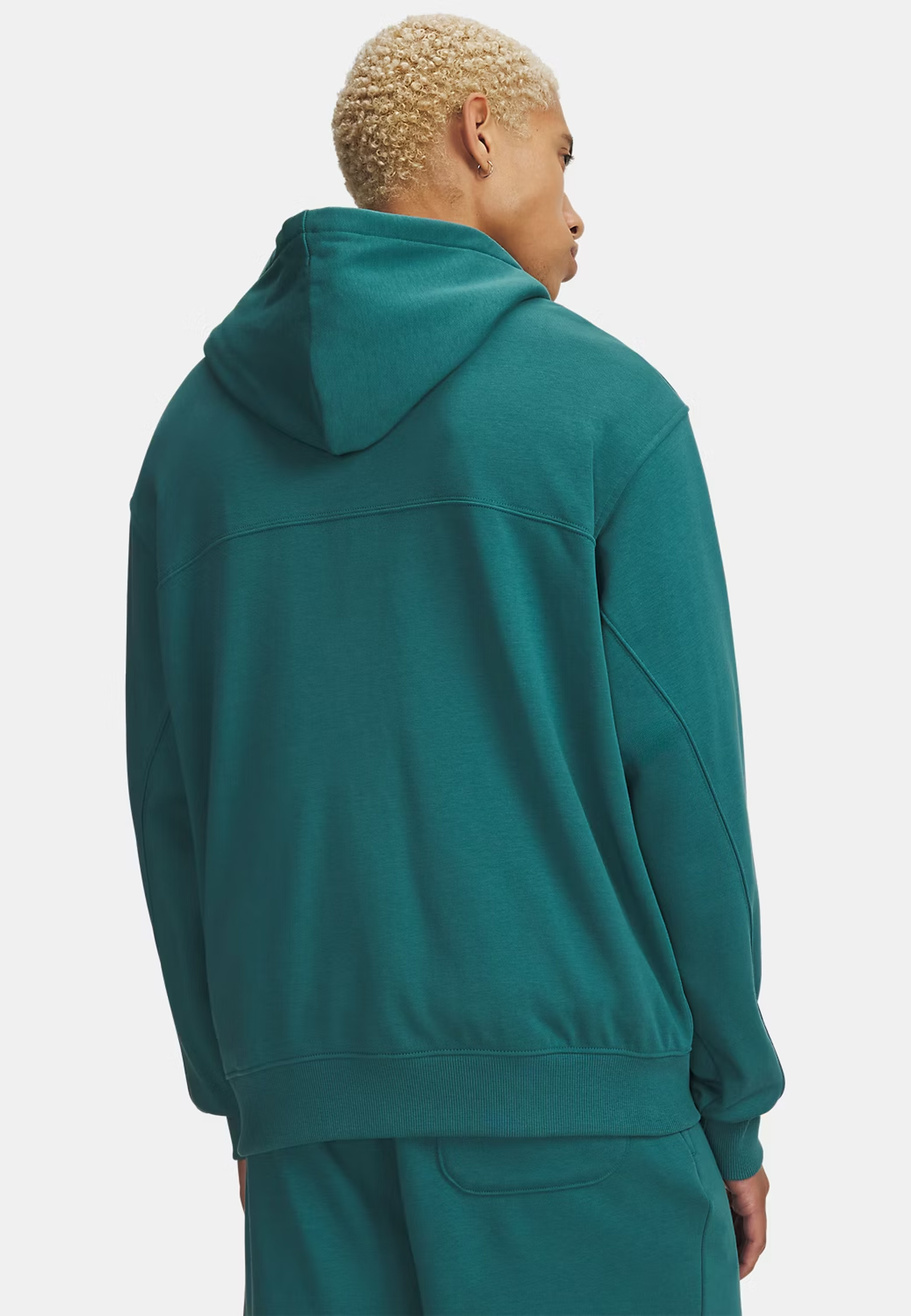 Bluza Męska Under Armour Rozpinana Sportowa Szybkoschnąca Z Kapturem Zielona