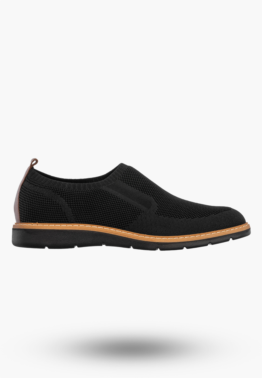 Sneakersy Męskie Buty Sportowe Wygodne Wsuwane Półbuty Czarne IGI&CO 1103700