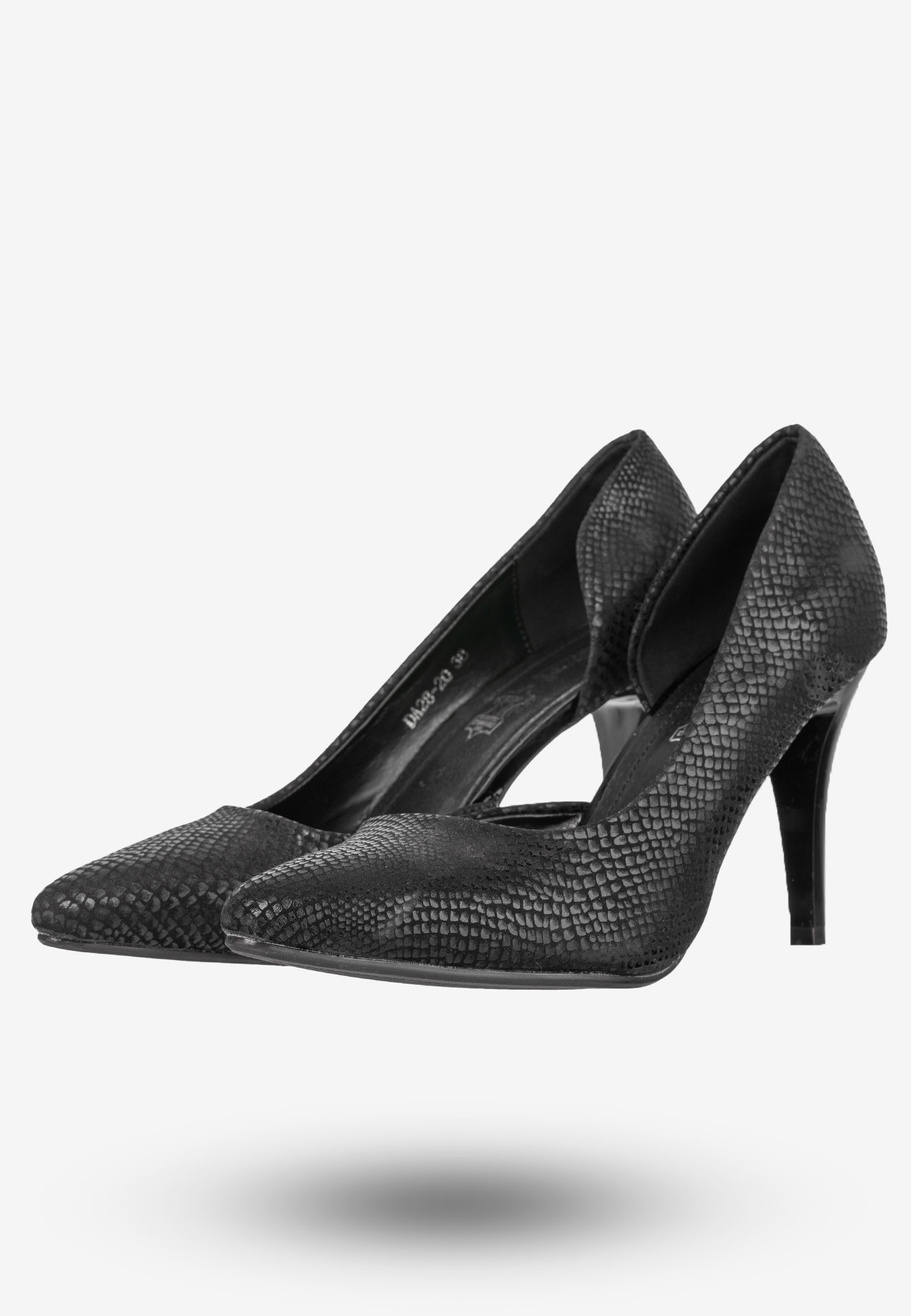 Szpilki Damskie Czółenka Buty Na Obcasie Eleganckie Jezzi Czarne DA28-20
