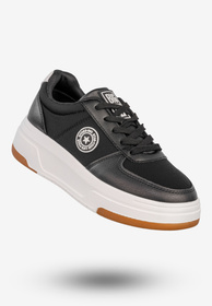 Sneakersy Damskie BIG STAR Ekoskóra Buty Sportowe Półbuty Czarne RR274573