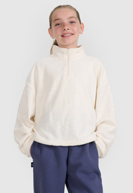 Polar Dziewczęcy 4F Ocieplany ze stójką Oversize 4FWarm Złamana Biel 4FJWAW25TFLEF342