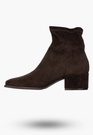 Botki Damskie Buty Wsuwane Eleganckie Stylowe Na Zimę Brązowe