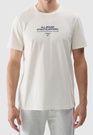 Koszulka Męska 4F T-shirt Basic Regular Beżowy 4FRSS24TTSHM2063