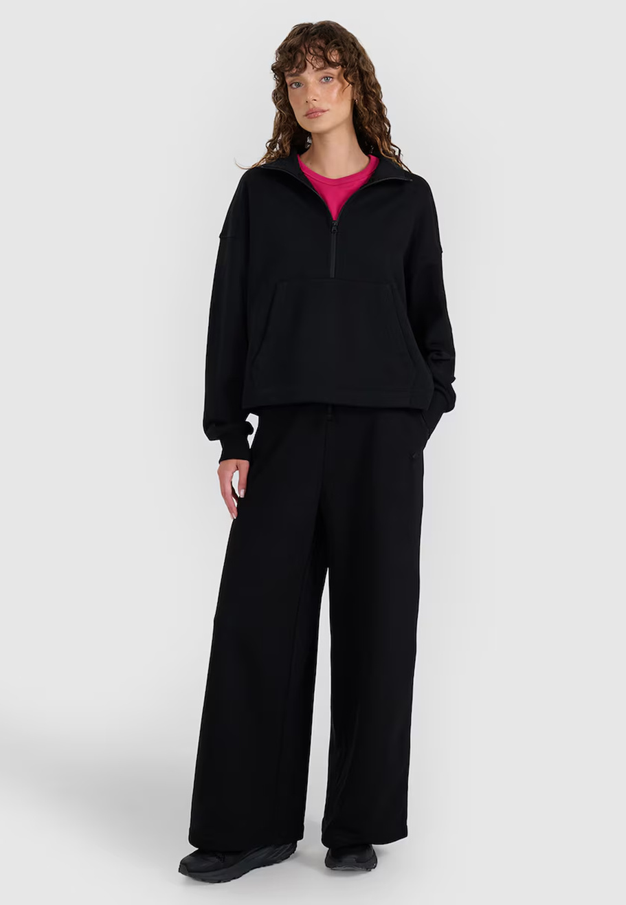 Bluza Damska 4F Dresowa Sportowa Nierozpinana Oversize Czarna 4FWAW25TSWSF1889