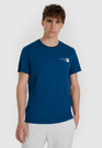 Koszulka Męska 4F T-shirt Z Nadrukiem Regular Granatowa 4FWAW25TTSHM3131