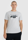 Koszulka Męska 4F T-shirt Z Nadrukiem Regular Szary 4FWAW25TTSHM2359