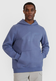 Bluza Dresowa Męska 4F Z Kapturem Logo Niebieska 4FWMM00TSWSM1766