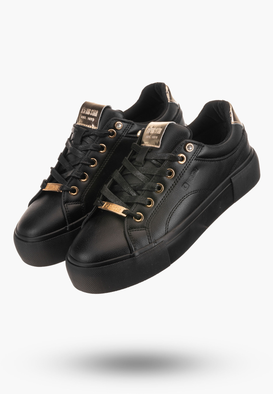 Buty Damskie BIG STAR Czarne Trampki NN274209
