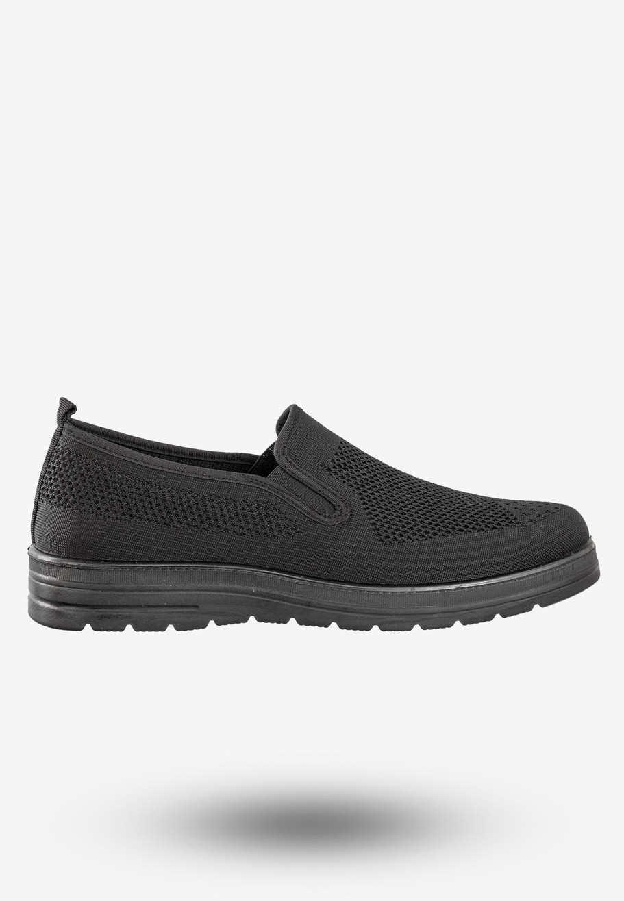 Sneakersy Męskie Buty Sportowe Wsuwane News Czarne 9TX02-1022
