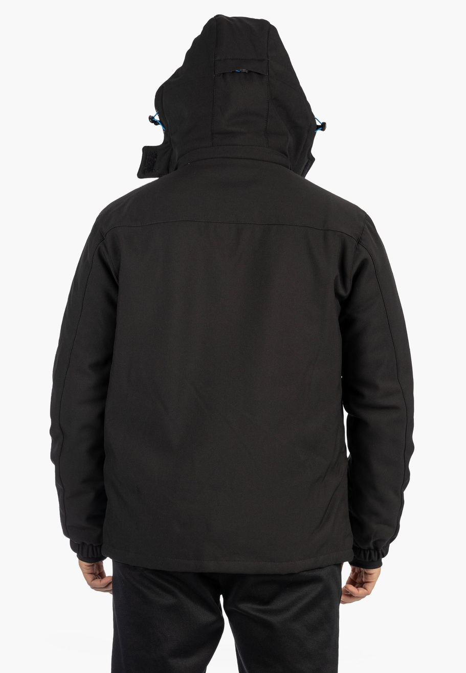 Kurtka Męska Ocieplana Softshell Zimowa Pianka Czarna Freestep