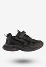 Sneakersy Dziecięce Ekoskóra Buty Sportowe Na Rzepy Półbuty Czarne Apawwa G1815P