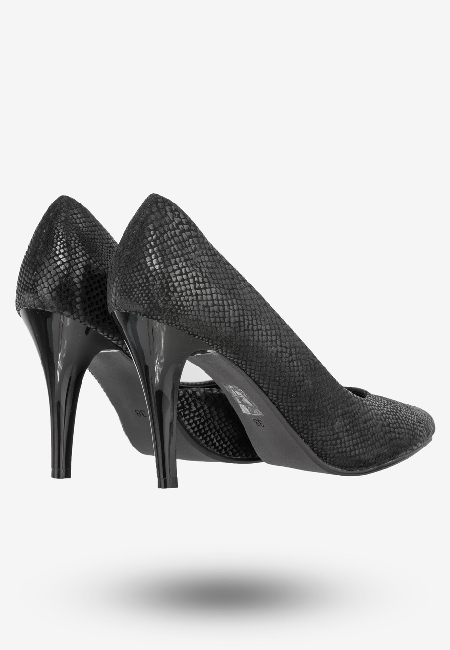 Szpilki Damskie Czółenka Buty Na Obcasie Eleganckie Jezzi Czarne DA28-20