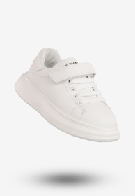 Sneakersy Dziecięce Buty Sportowe Na Rzepy Białe Apawwa TC308