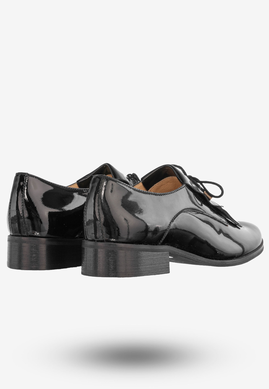 Półbuty Damskie Skórzane Buty Eleganckie eSKa Czarne 1306