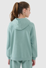 Bluza Dziewczęca 4F Miętowa z Kapturem Oversize 4FJWSS25TSWSF1478