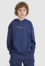 Bluza Chłopięca 4F Sportowa Oversize Bawełniana Z Kapturem Antracytowa 4FJWSS25TSWSM1511-22S
