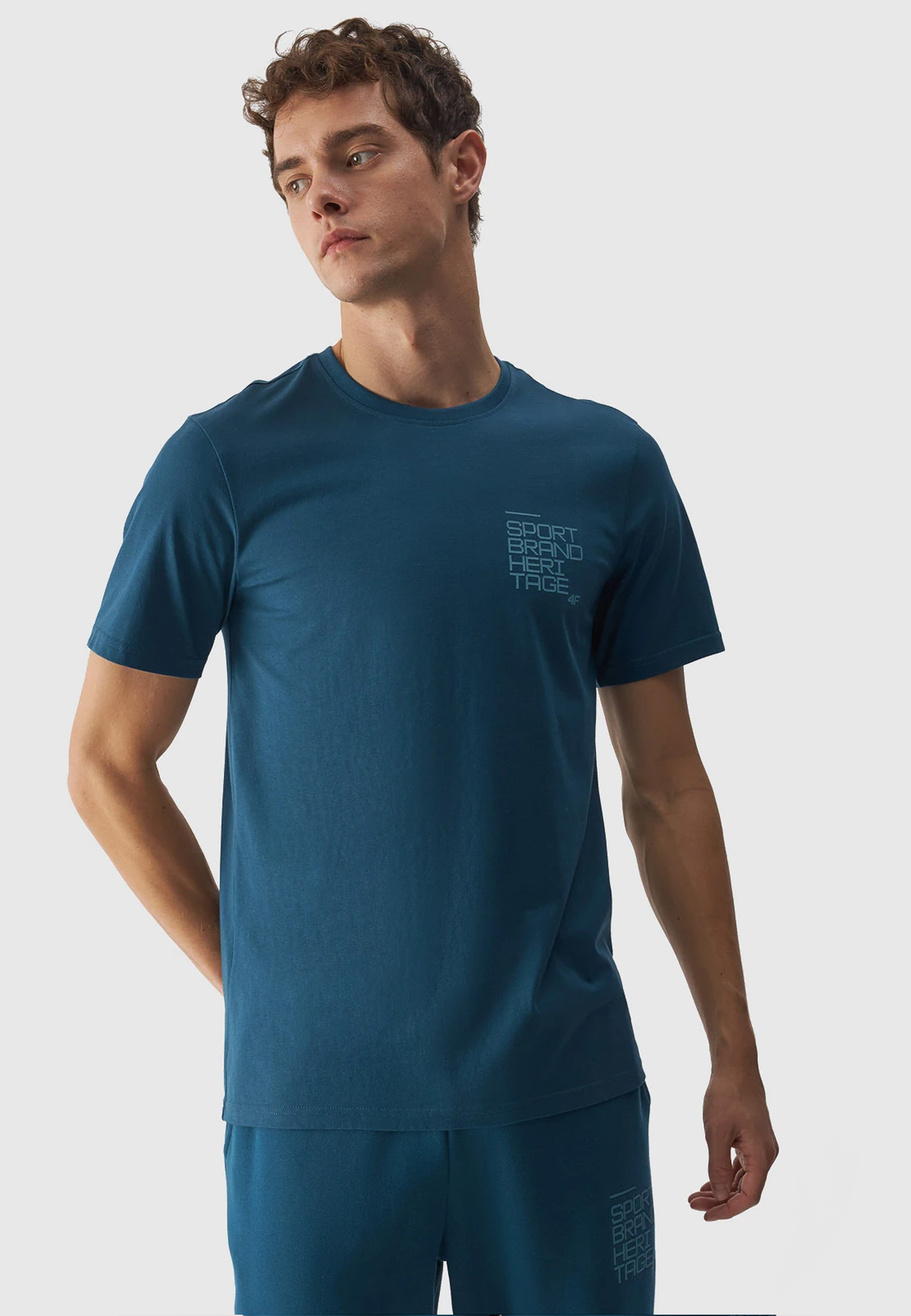 Koszulka Męska 4F T-shirt Zielony Logo