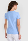 Koszulka Damska 4F T-shirt Slim Fit Gładki Sportowy Niebieski 4FWMM00TTSHF2255