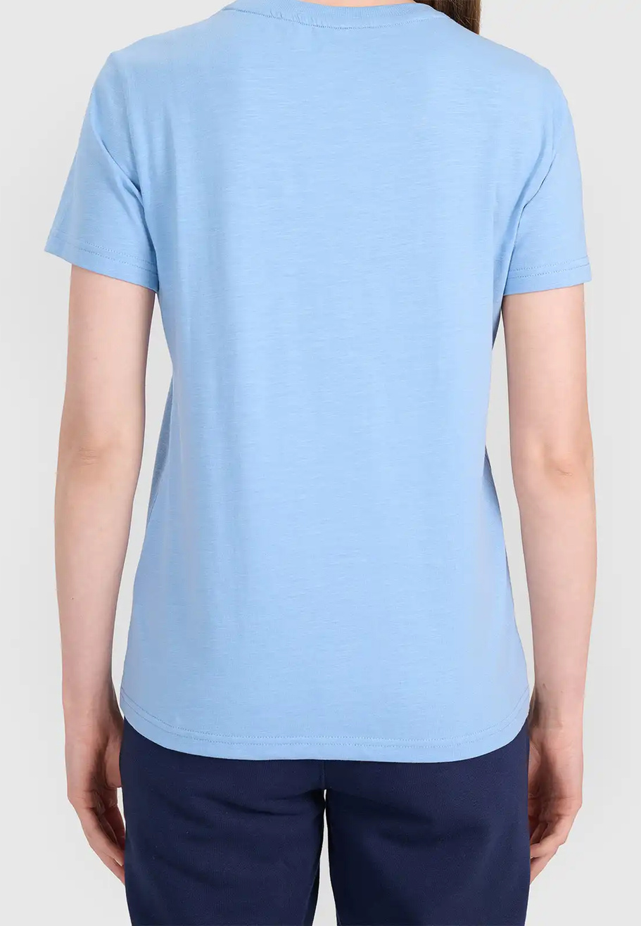 Koszulka Damska 4F T-shirt Basic Bawełniany Niebieski 4FWMM00TTSHF3308