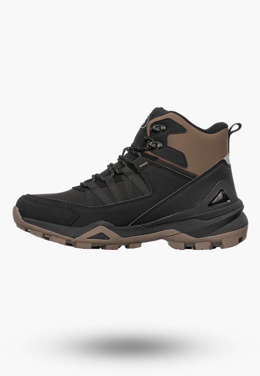 Buty Trekkingowe Męskie DK Softshell Sportowe Wysokie Czarne/Brązowe