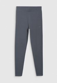 Legginsy Damskie 4F Spodnie Dzianinowe z wysokim stanem Antracyt 4FWAW25TTIGF248