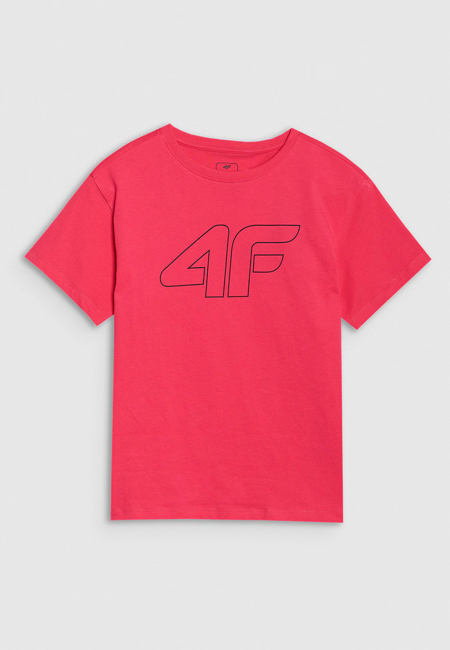 Koszulka Dziewczęca 4F T-shirt Oversize Różowa 4FJWSS25TTSHF2327