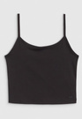 Crop-top Damski 4F Slim Fit Koszulka Na Ramiączkach Czarna 4FWSS25TSLEF127